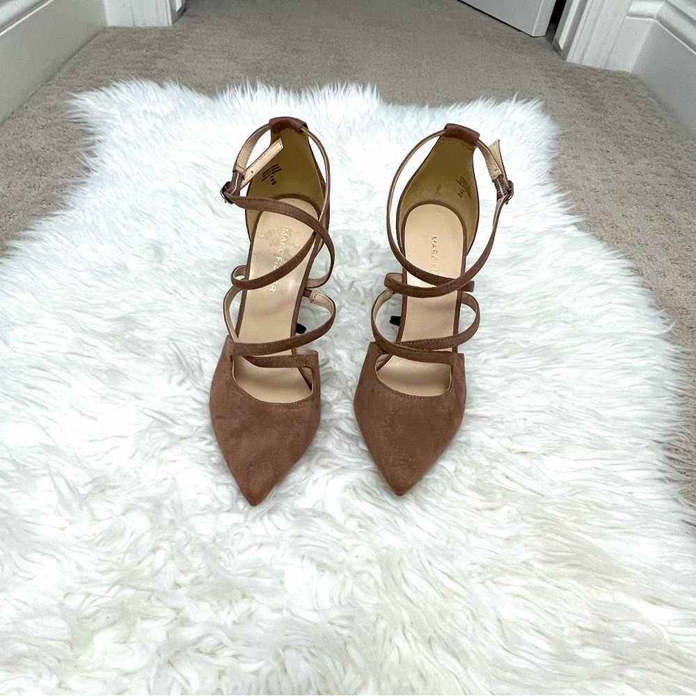 Nude stiletto heels. Marc Fisher